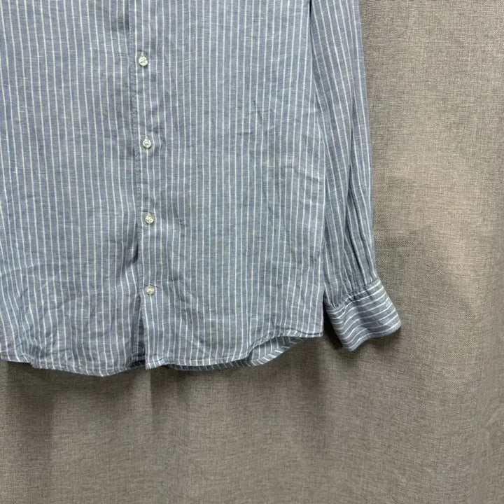 [BUNJANG] Massimo Dutti Linen Stripe Shirt / 마시모두띠 Massimo Dutti 린넨 스트라이프 셔츠