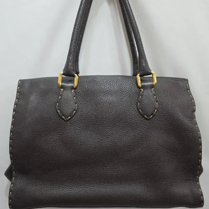 [SOLD OUT] (정품)펜디 브라운 스티치 레더 토트백
