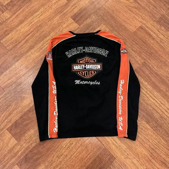 [BUNJANG] Harley-Davidson Vintage V-Neck T-shirt (XL) / 여성용 XL 할리데이비슨 빈티지 브이넥 티셔츠