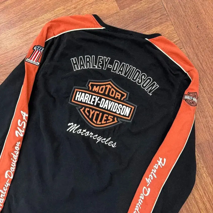 [BUNJANG] Harley-Davidson Vintage V-Neck T-shirt (XL) / 여성용 XL 할리데이비슨 빈티지 브이넥 티셔츠