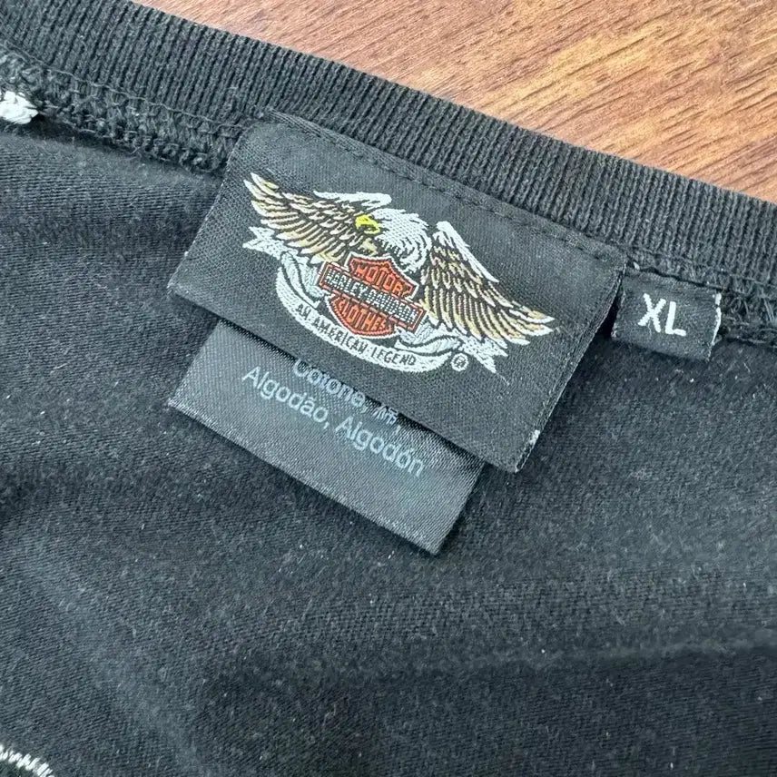 [BUNJANG] Harley-Davidson Vintage V-Neck T-shirt (XL) / 여성용 XL 할리데이비슨 빈티지 브이넥 티셔츠