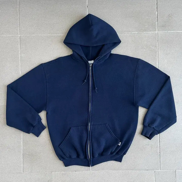 [SOLD OUT] 00s 빈티지 러셀 후드집업 네이비 M