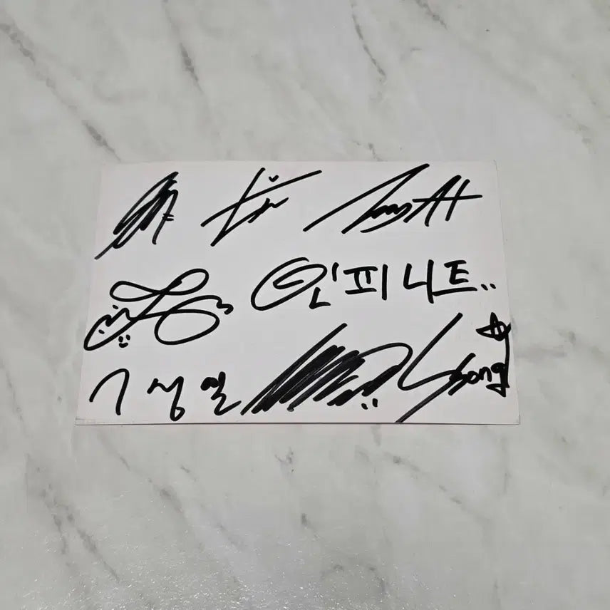 [BUNJANG] INFINITE Inkigayo Q-Card Signed Paper Goods / 희귀) 인피니트 인기가요 큐카드 친필싸인 종이 굿즈 양도 판매