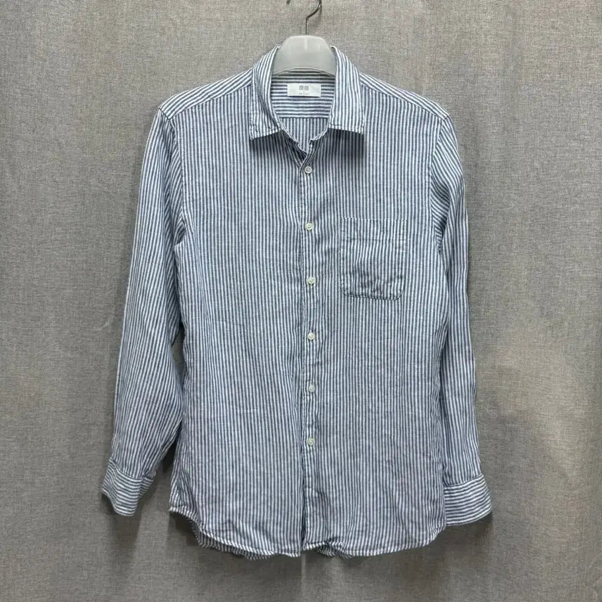 [SOLD OUT] [L] 유니클로 스트라이프 린넨 마 셔츠 남방