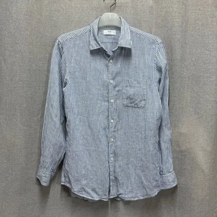 [SOLD OUT] [L] 유니클로 스트라이프 린넨 마 셔츠 남방
