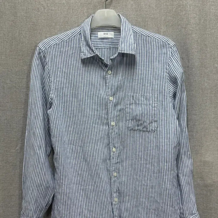 [SOLD OUT] [L] 유니클로 스트라이프 린넨 마 셔츠 남방