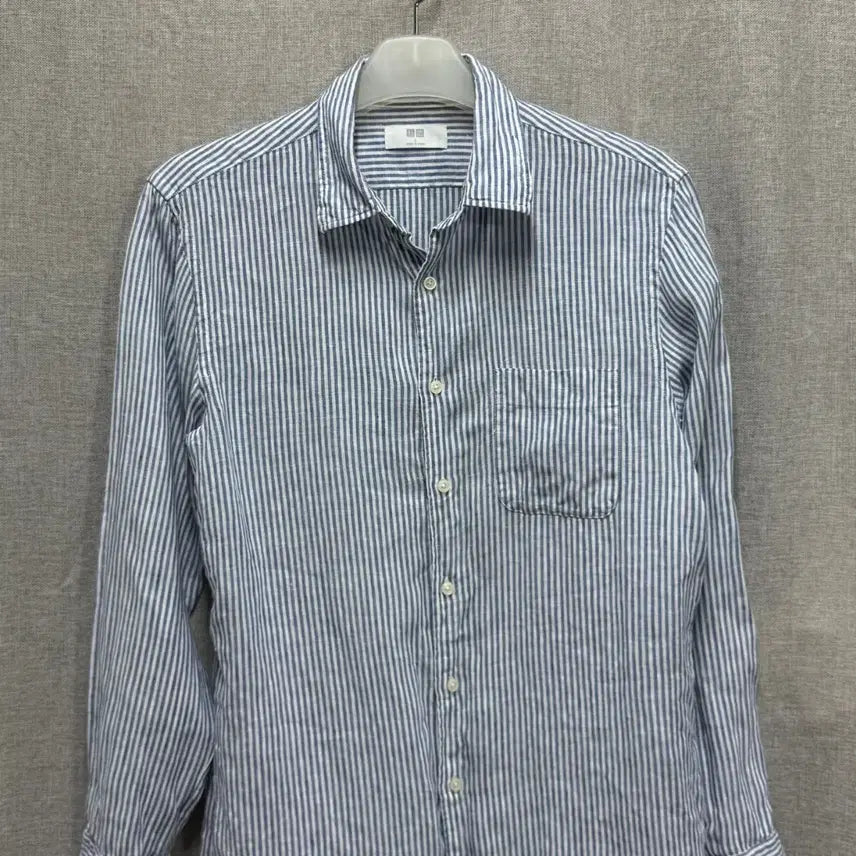 [SOLD OUT] [L] 유니클로 스트라이프 린넨 마 셔츠 남방