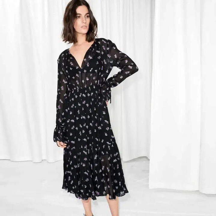 [BUNJANG] &amp; Other Stories Butterfly Pattern Chiffon Dress / 앤아더스토리즈 나비패턴 시폰원피스 55-66