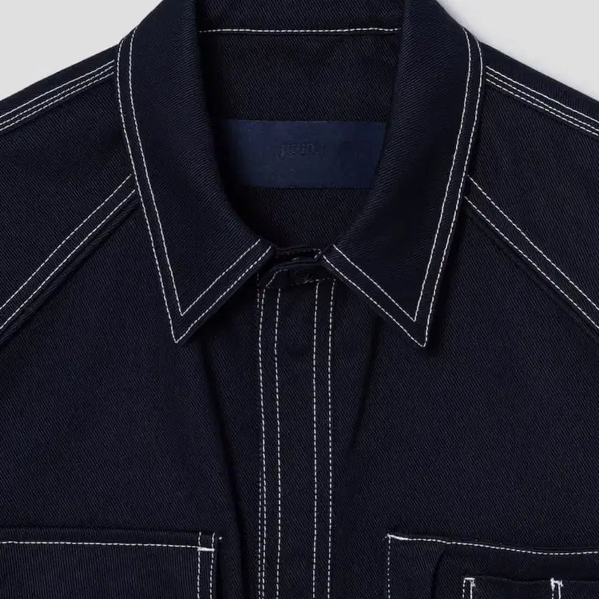 [BUNJANG] Juun.J Denim Short Sleeve Work Shirt / [택보유]준지 데님 반팔 셔츠 판매