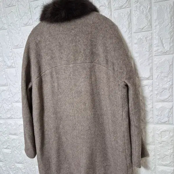 [BUNJANG] Olivia Lauren Fox Fur Wool Half Coat Jacket (95) / 올리비아로렌 여우털폭스퍼 정품 여자 양모(고급) 여성모직하프코트자켓95