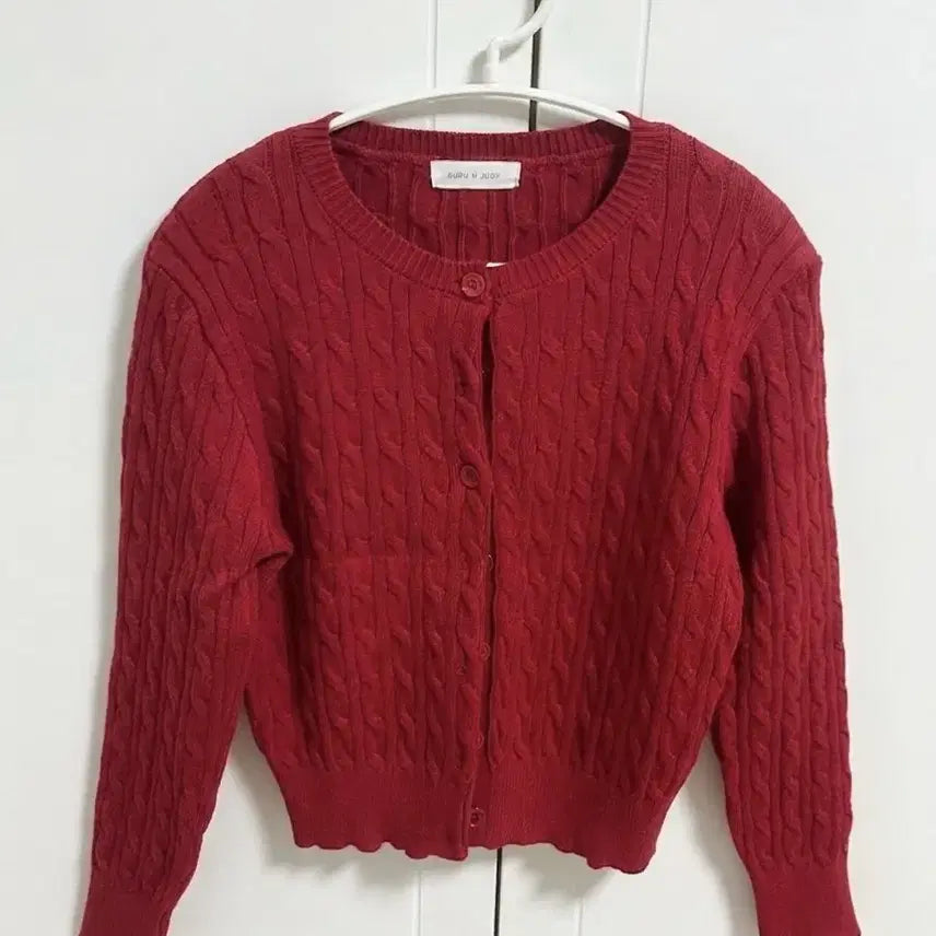[BUNJANG] BURN N JUDY Red Knit Cardigan / BURN N JUDY 빨간색 니트 가디건