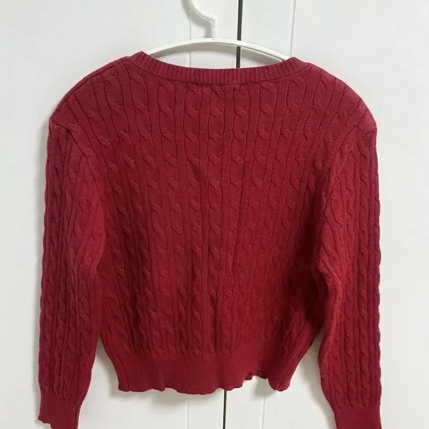 [BUNJANG] BURN N JUDY Red Knit Cardigan / BURN N JUDY 빨간색 니트 가디건