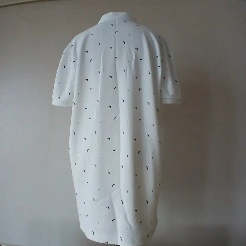[BUNJANG] Giordano White Patterned Polo Shirt / 26-4 지오다노 화이트 패턴 카라티105