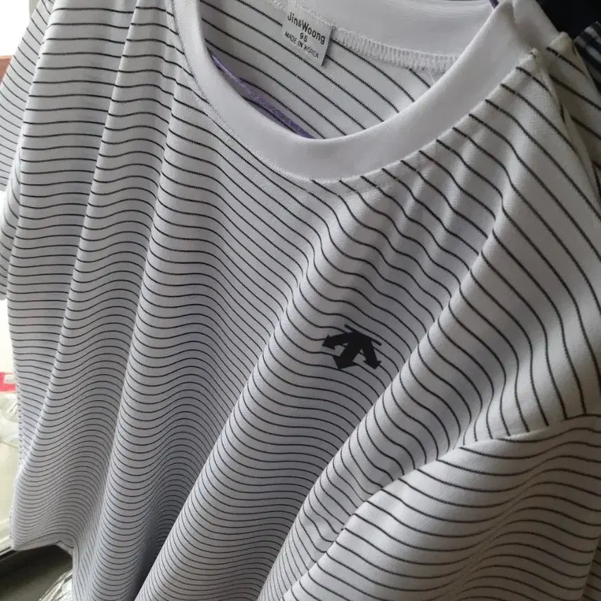 [BUNJANG] MASERATI Striped Cool Dry-Fit T-Shirt / MASERATI 마세라티 새옷 냉쿨 스트라이프 2종