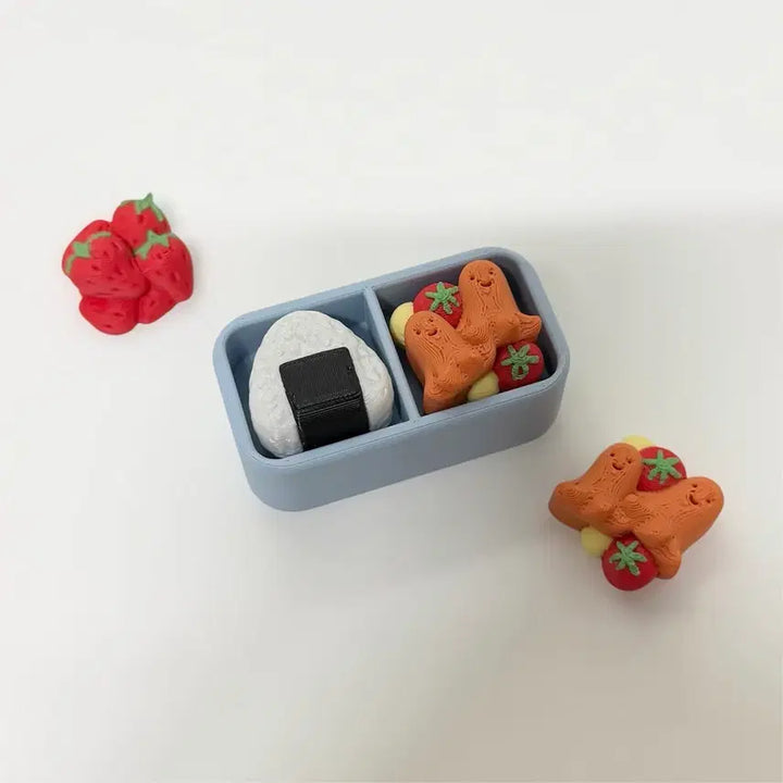 [BUNJANG] Lunchbox Clicker Keycap Keyring Fidget Toy / 도시락 2구 클리커 클릭커 키캡 키링 피젯토이