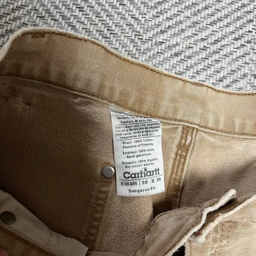[BUNJANG] Carhartt Double Knee Brown Dungaree Fit Jeans / 칼하트 더블니 브라운 덩가리핏 36x36