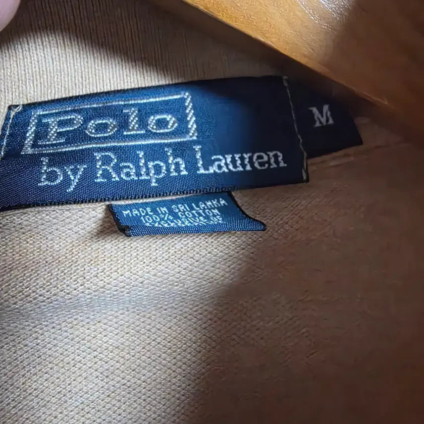 [BUNJANG] Polo Ralph Lauren Long Sleeve Polo Shirt / [M] 정품 폴로 랄프로렌 롱슬리브 카라티 베이지