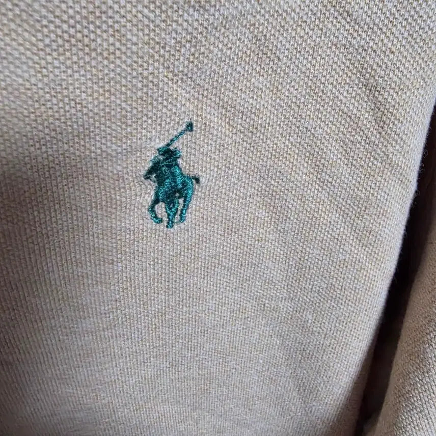 [BUNJANG] Polo Ralph Lauren Long Sleeve Polo Shirt / [M] 정품 폴로 랄프로렌 롱슬리브 카라티 베이지