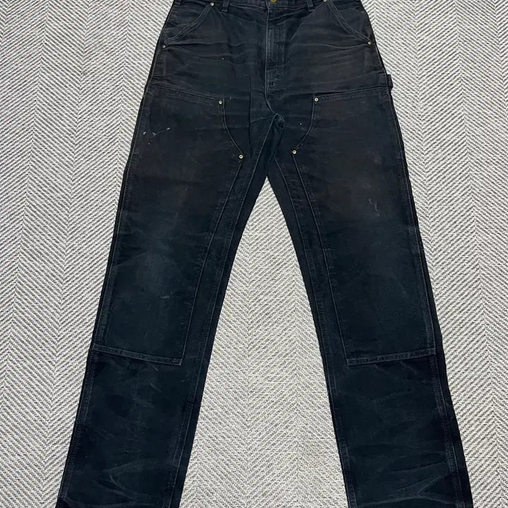 [BUNJANG] Carhartt Double Knee Black Dungaree Fit Jeans / 칼히트 더블니 블랙 덩가리핏 34x36