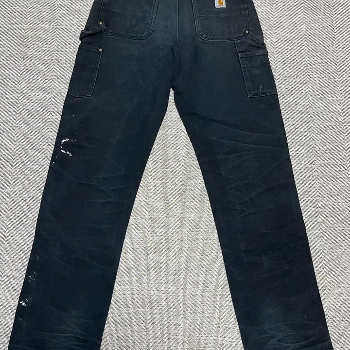 [BUNJANG] Carhartt Double Knee Black Dungaree Fit Jeans / 칼히트 더블니 블랙 덩가리핏 34x36