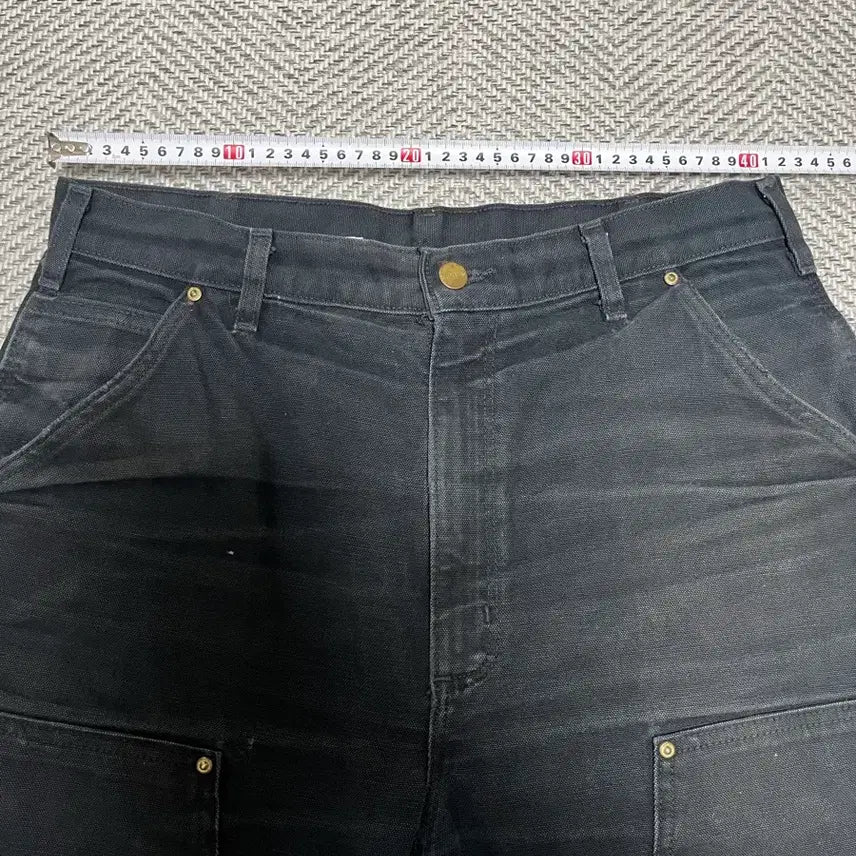[BUNJANG] Carhartt Double Knee Black Dungaree Fit Jeans / 칼히트 더블니 블랙 덩가리핏 34x36
