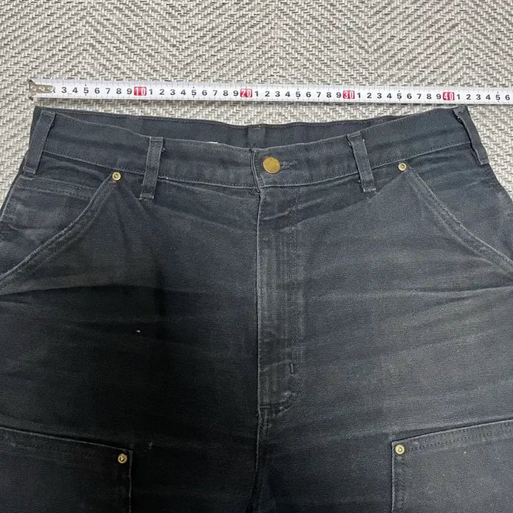 [BUNJANG] Carhartt Double Knee Black Dungaree Fit Jeans / 칼히트 더블니 블랙 덩가리핏 34x36