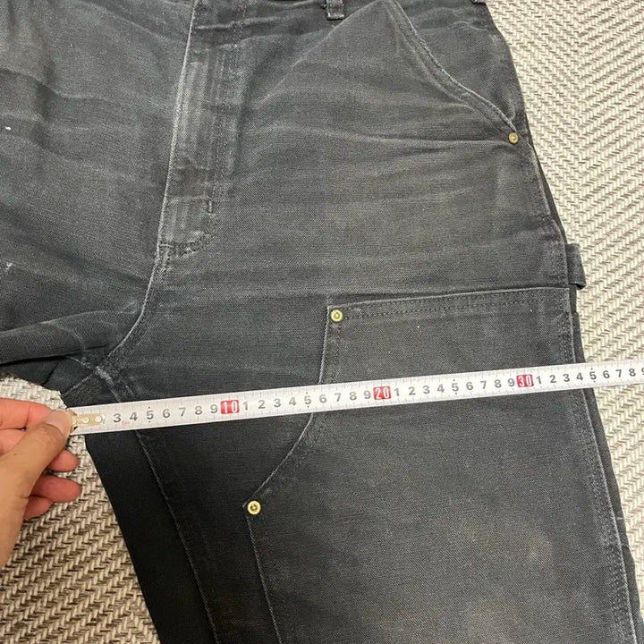 [BUNJANG] Carhartt Double Knee Black Dungaree Fit Jeans / 칼히트 더블니 블랙 덩가리핏 34x36