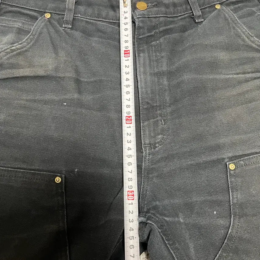 [BUNJANG] Carhartt Double Knee Black Dungaree Fit Jeans / 칼히트 더블니 블랙 덩가리핏 34x36