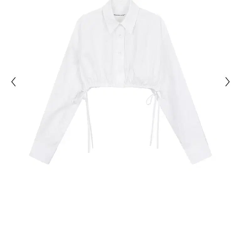 [SOLD OUT] [XS] 알렉산더왕 알왕 사이드 스트링 크롭 셔츠 화이트