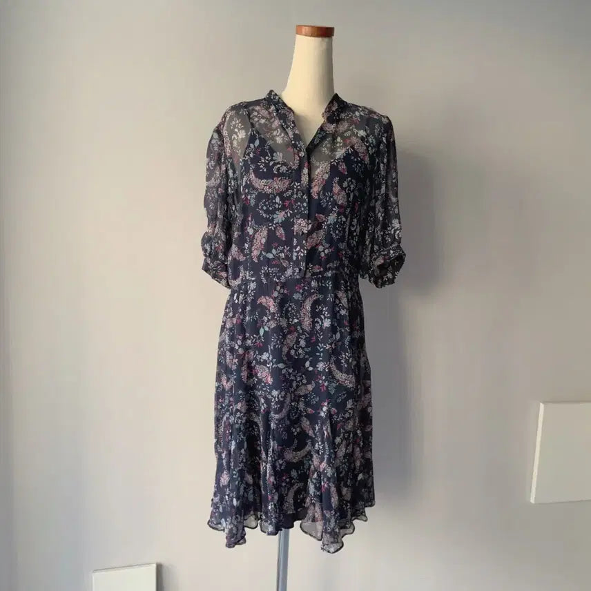 [SOLD OUT] 질스튜어트 플라워 패턴 쉬폰 미니 원피스