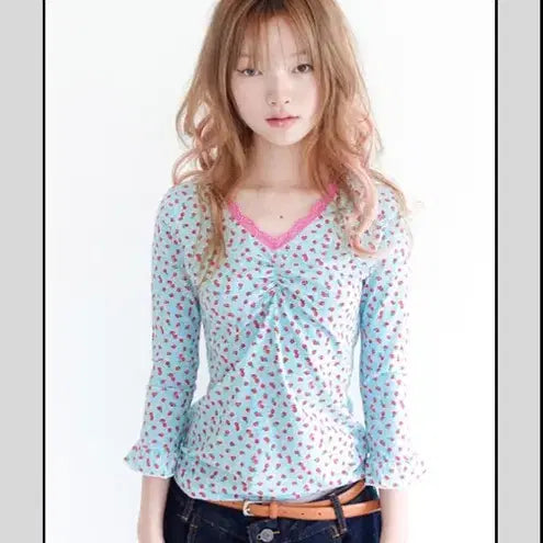 [SOLD OUT] 샵페어리 fa.er.ie 스트로베리 strawberry lace 민트