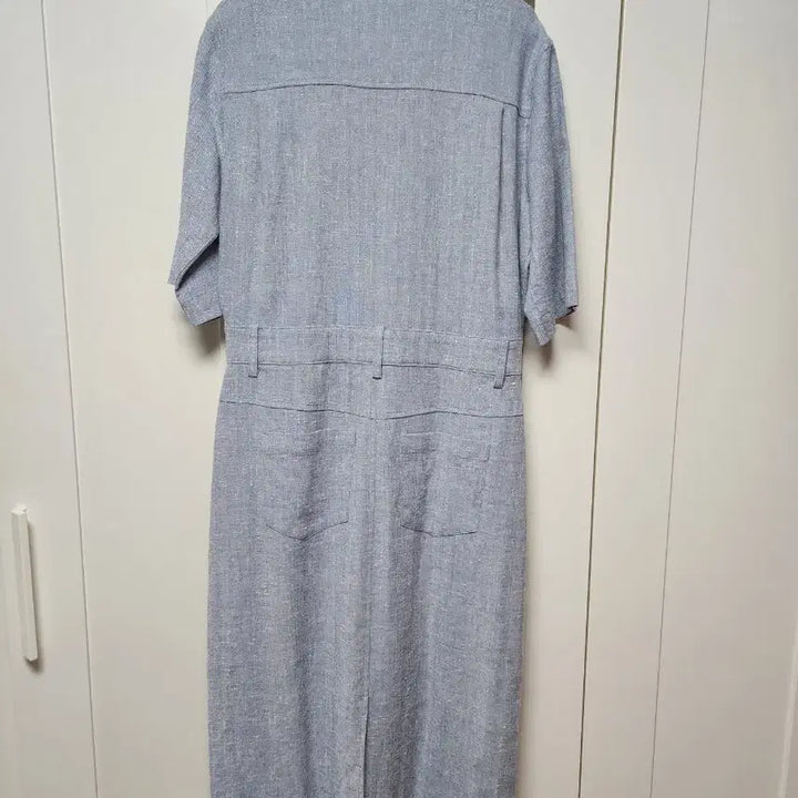 [BUNJANG] Blue Linen Shirt Dress / 블루 린넨 셔츠원피스 데일리룩