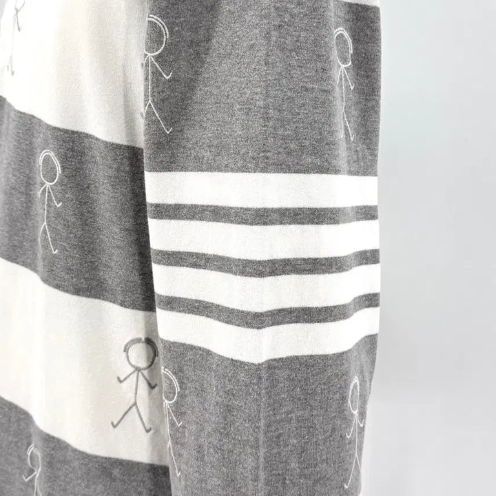 [BUNJANG] Thom Browne Stripe PK Long Sleeve Polo Shirt / [4사이즈] 톰브라운 사선 PK 긴팔 카라티 티셔츠 (MJP073E)