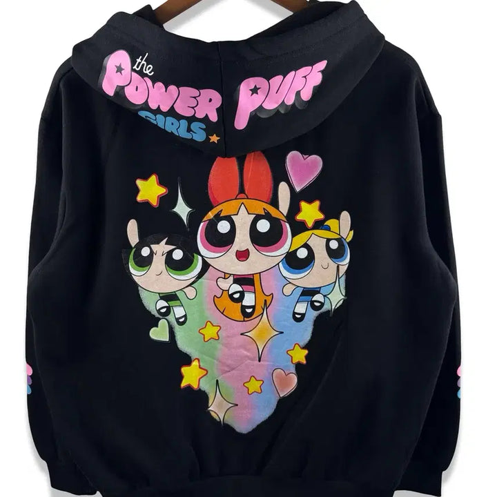 [BUNJANG] Powerpuff Girls Printed Hoodie Zip-up / 파워퍼프걸 프린팅 후드집업3010