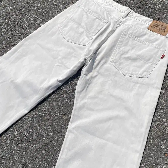 [BUNJANG] BOBSON White Denim Pants / [Made in japan]BOBSON 화이트 데님팬츠