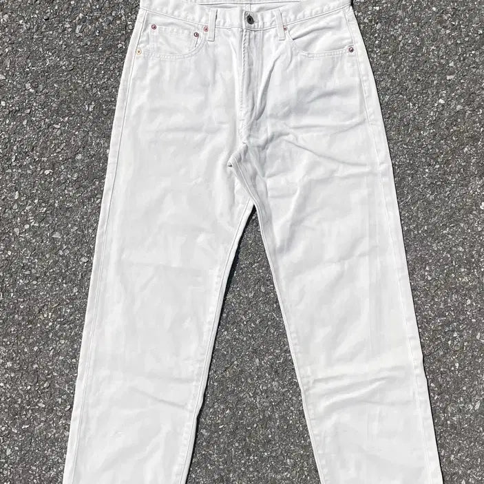 [BUNJANG] BOBSON White Denim Pants / [Made in japan]BOBSON 화이트 데님팬츠