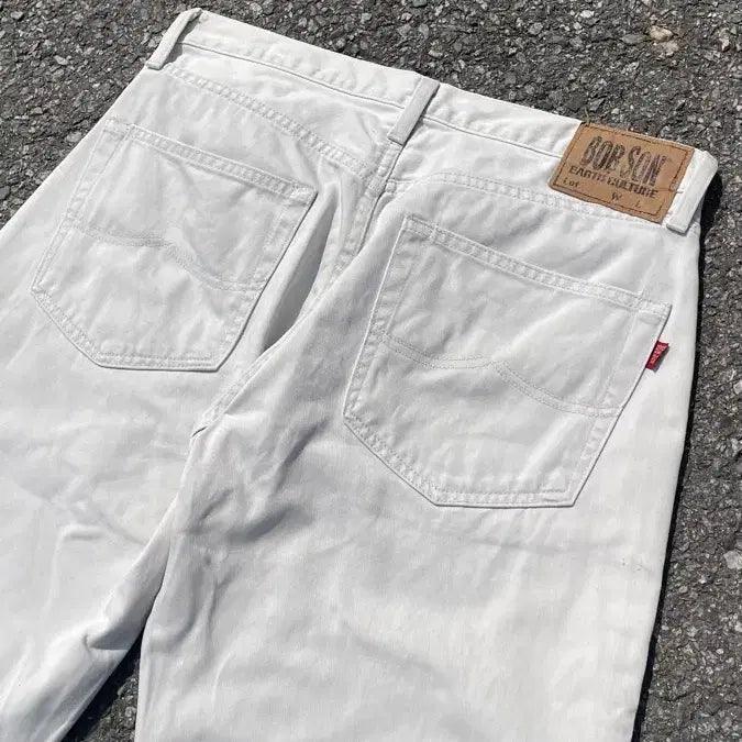 [BUNJANG] BOBSON White Denim Pants / [Made in japan]BOBSON 화이트 데님팬츠