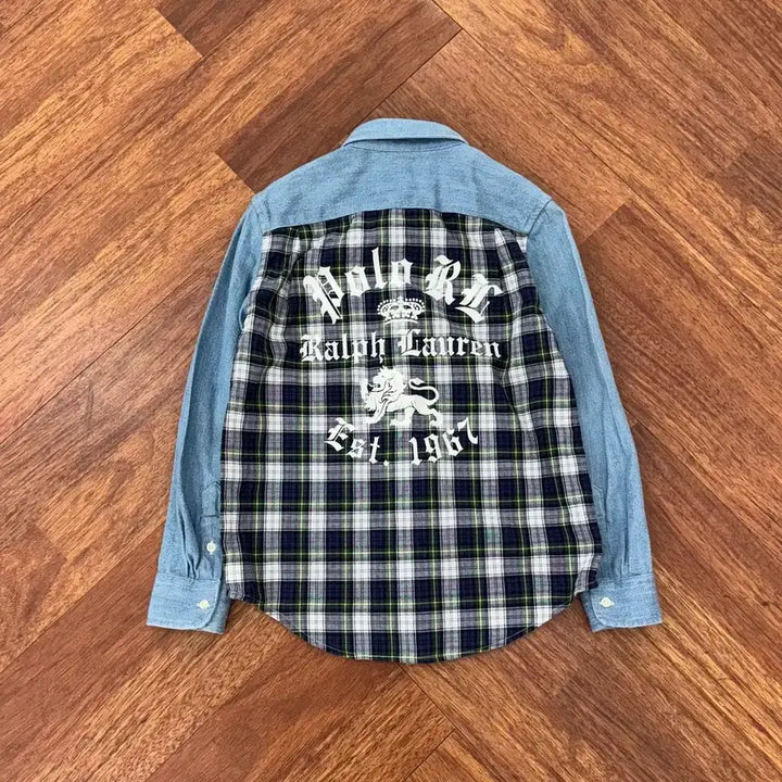[BUNJANG] Polo Ralph Lauren Tiger Patch Denim Shirt (Kids) / 아동용 7 폴로 랄프로렌 타이거패치 데님 남방 셔츠