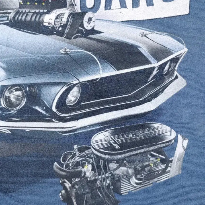 [BUNJANG] Newport Blue Ford Mustang Graphic Tee / 뉴포트블루 포드 머스탱 반팔 티셔츠 L