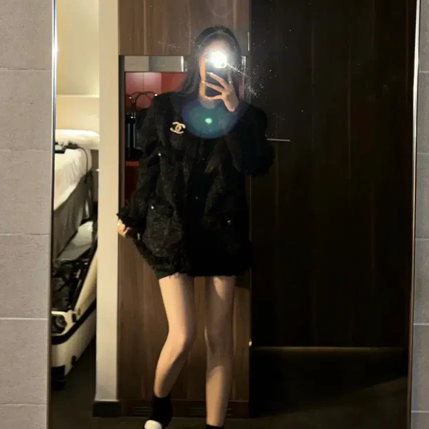 [BUNJANG] Tweed Jacket / 카키포인트 트위드자켓 롱