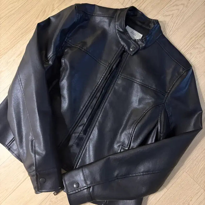 [SOLD OUT] 라퍼지 아워 우먼 블랙 레더 자켓 m