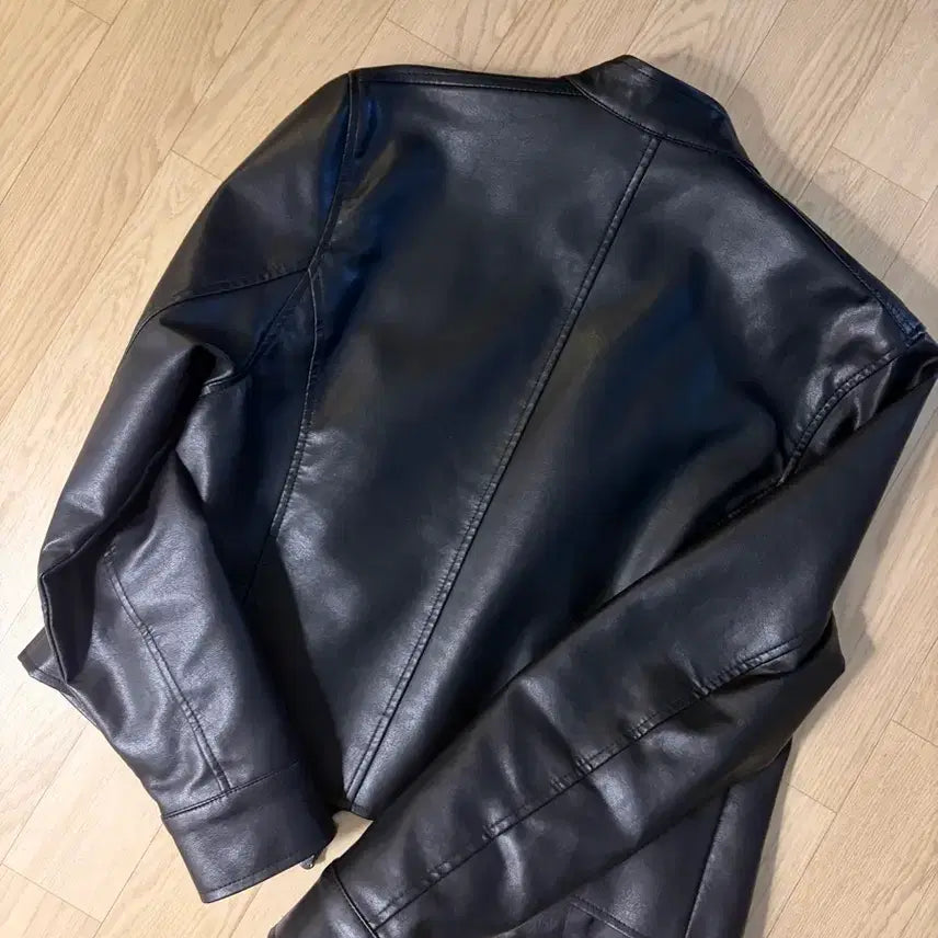 [SOLD OUT] 라퍼지 아워 우먼 블랙 레더 자켓 m