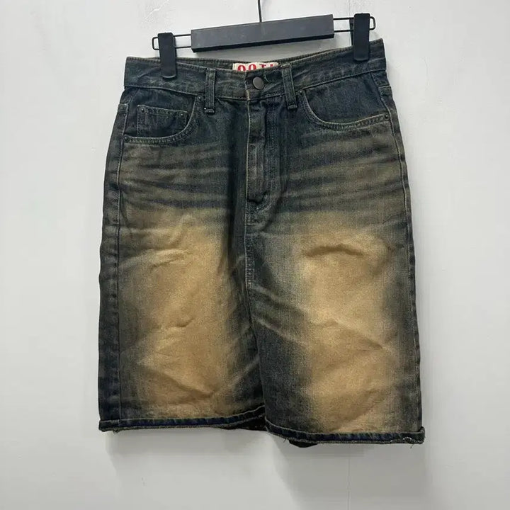 [BUNJANG] OOTJ Denim Washed Mini Skirt - S / [만원 아라비아빈티지]OOTJ 데님 워싱 미니스커트 S
