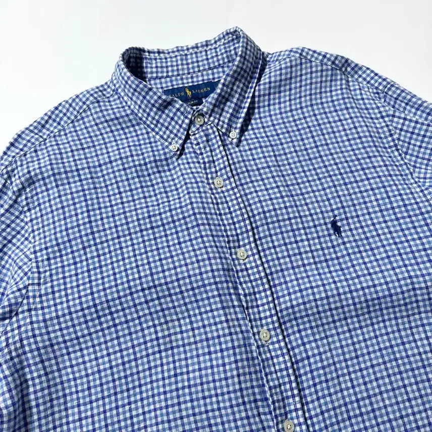 [BUNJANG] Polo Ralph Lauren Linen Check Shirt / [XL] 폴로 랄프로렌 린넨 체크 셔츠