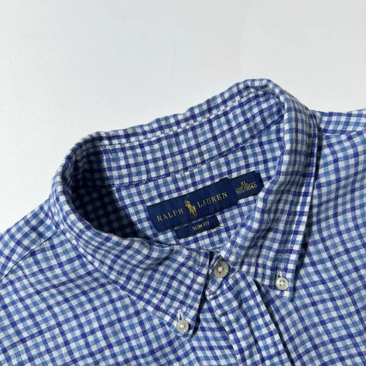 [BUNJANG] Polo Ralph Lauren Linen Check Shirt / [XL] 폴로 랄프로렌 린넨 체크 셔츠