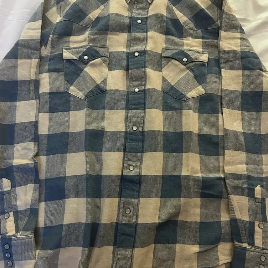 [BUNJANG] RRL Blue Western Buffalo Check Shirt L / RRL 더블알엘 블루 웨스턴 버팔로 체크 셔츠 L