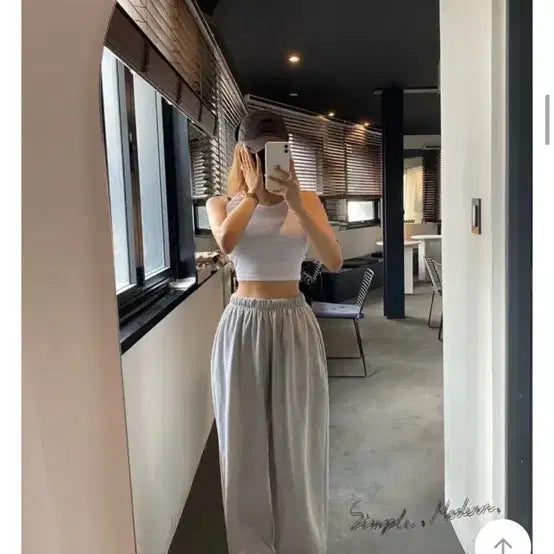 [SOLD OUT] 뉴앤비 롱와이드 밴딩 트레이닝팬츠 일자핏 팬츠