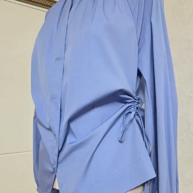 [BUNJANG] Hansum Let by T 2021 Side String Shirt Blouse / (55)새상품/한섬 래트바이티 2021년 사이드 스트링 셔츠 블라우스