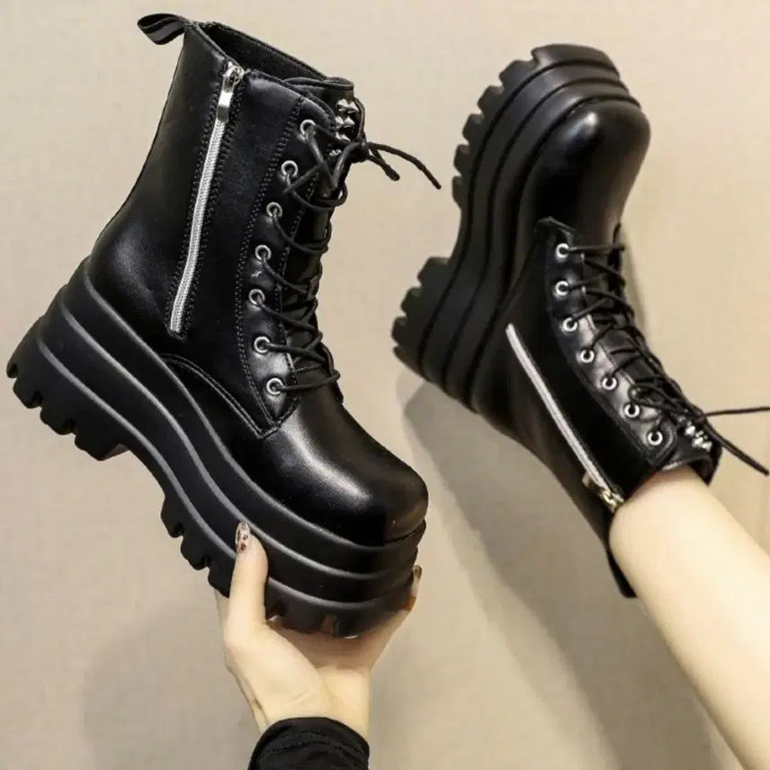 [SOLD OUT] 여성 키높이 통굽 플랫폼 8cm 앵클워커 240 콘서트 스탠딩화 코스프레