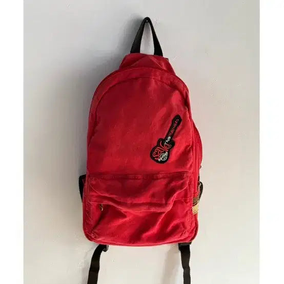 [SOLD OUT] 빈티지 하드락 카페 백팩 가방 레드 와펜 일본